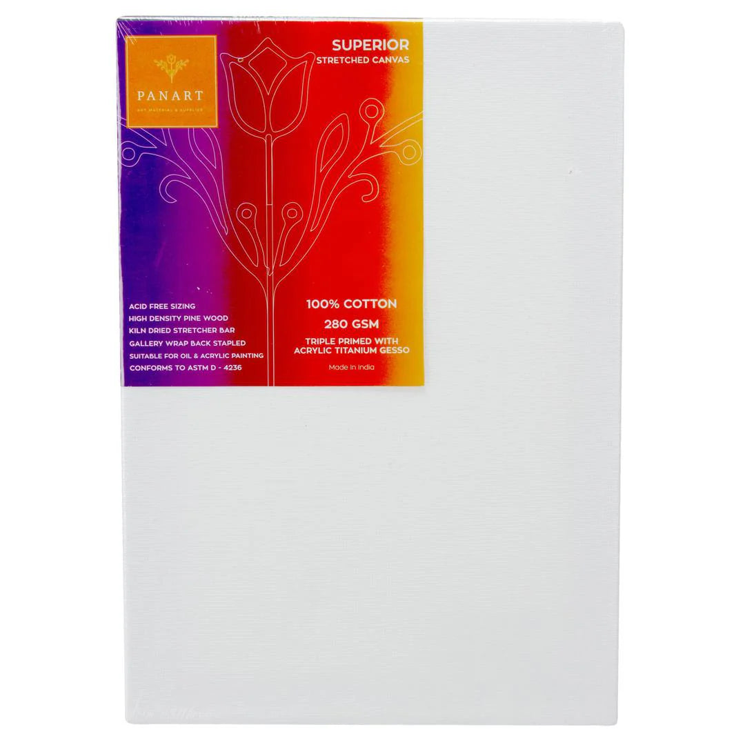 Panart Superior Stretched Cotton Canvas - 21x29.7cm (A4), 280gsm