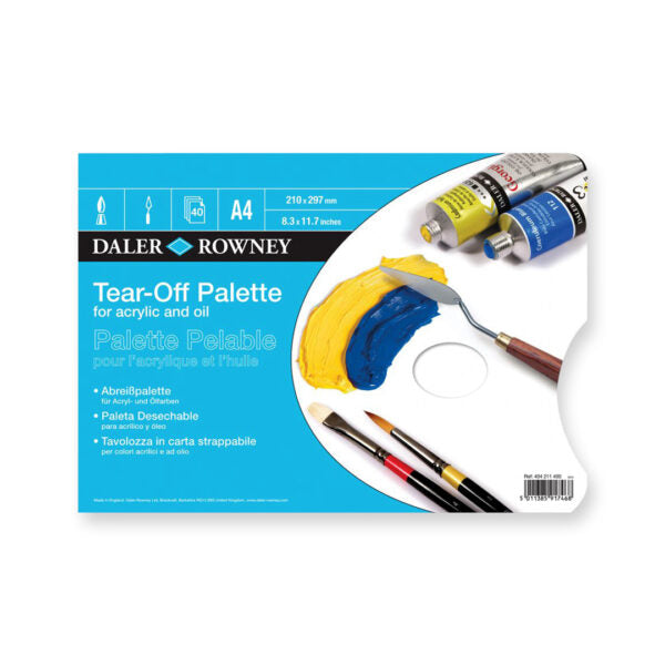 Daler Rowney Tear-Off Palette – A4, 40 Sheets (33250)