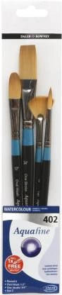 Daler Rowney Aquafine Watercolour Brush Wallet Set – 4 Brushes (402)