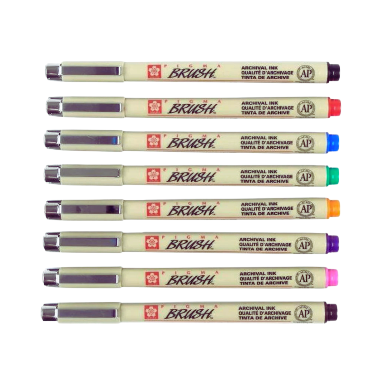 Sakura Pigma Brush Pens Set of 8 Colors