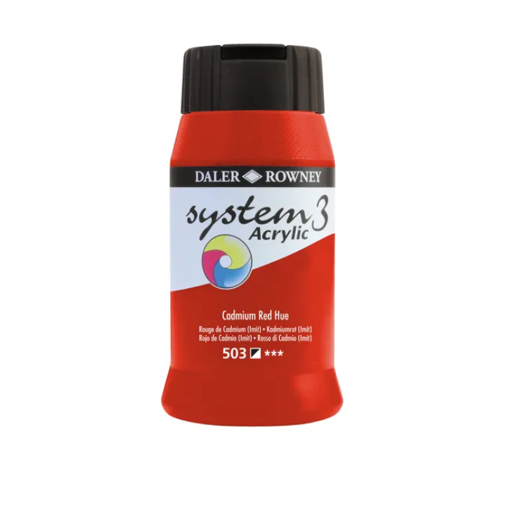 Daler Rowney System3 Acrylic Colours - 500ml