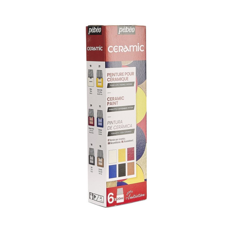 Pebeo Ceramic Paint Initiation Set - 6X20ML