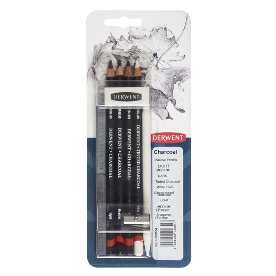 Derwent Mixed Media Charcoal Blister Pack of 6