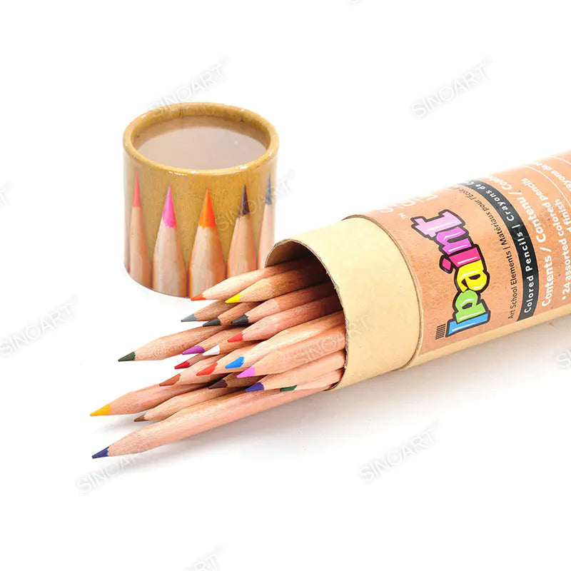 Sinoart Colored Pencil Tube Set – 24 Vibrant Artist Pencils
