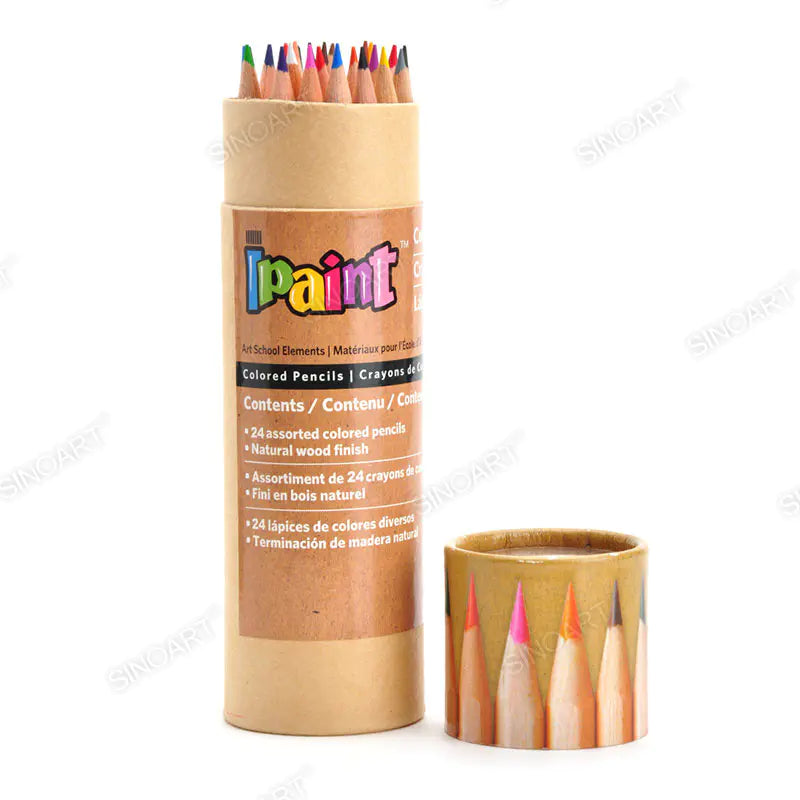 Sinoart Colored Pencil Tube Set – 24 Vibrant Artist Pencils
