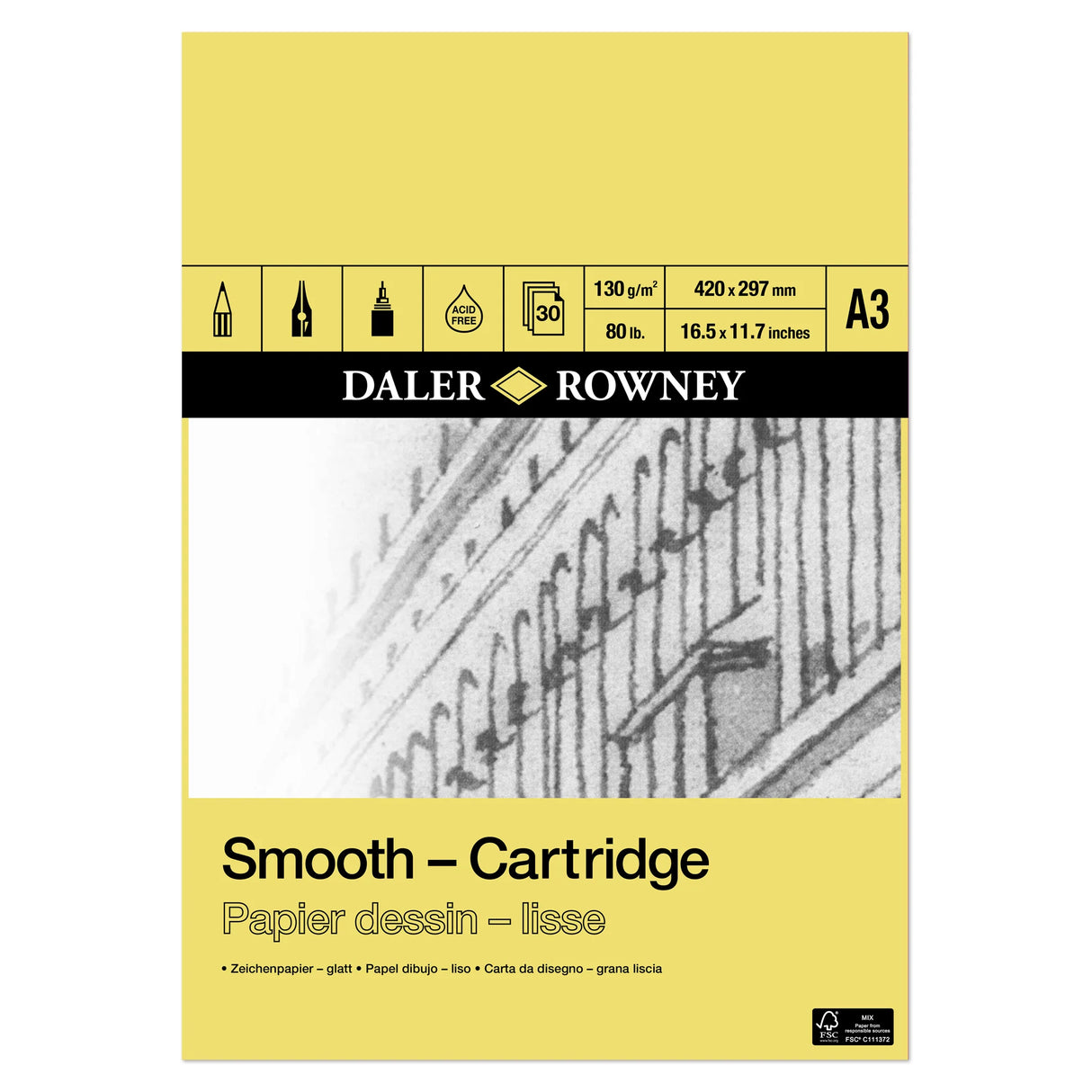 Daler Rowney Cartridge Pad – A3, Series A