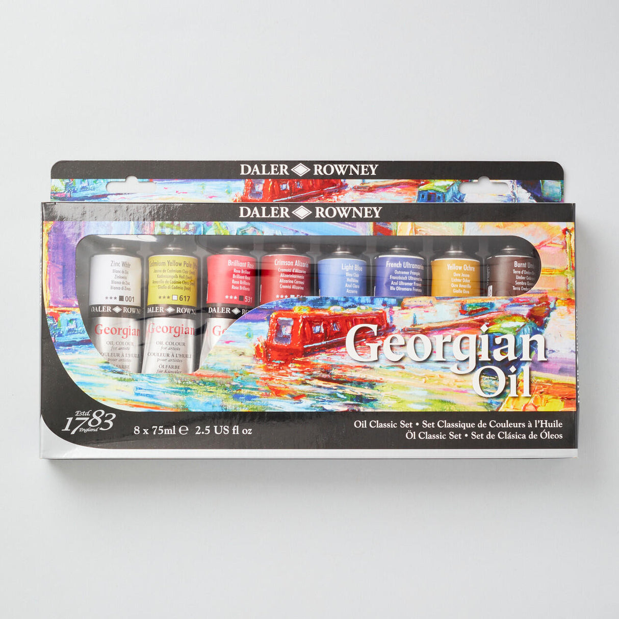 Daler Rowney Georgian Oil Colour Classic Set – 8x75ml Tubes