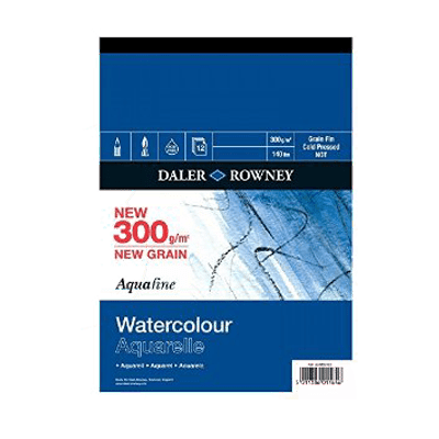 Daler-Rowney Aquafine Watercolor Pad – 20"x16", 12 Sheets