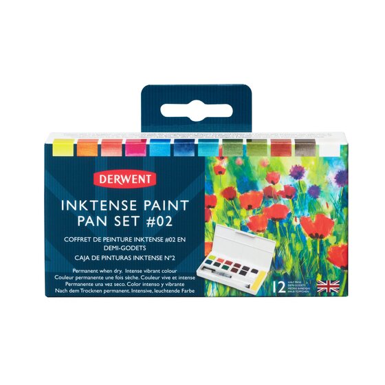 Derwent Inktense Paint 12 Pan Palette #2 Set