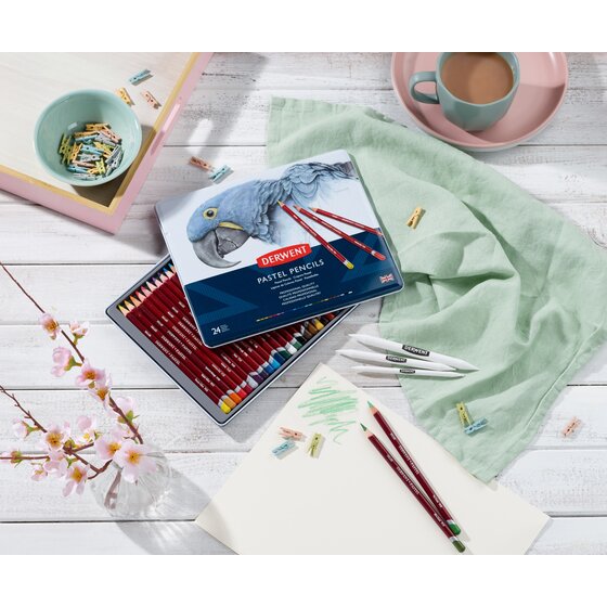 Derwent Pastel Pencils Tin of 24