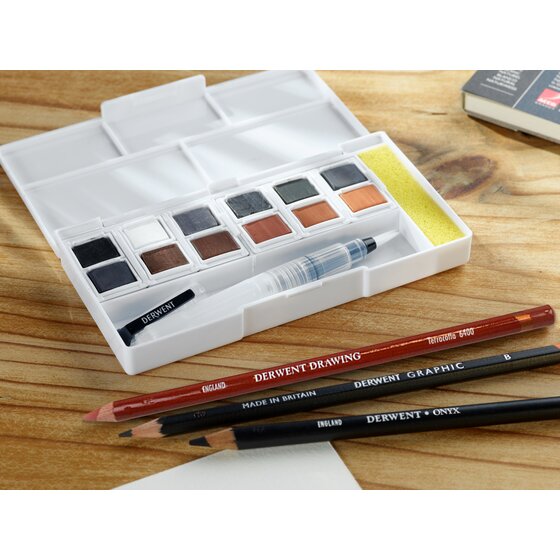 Derwent Shade and Tone Mixed Media Paint Set – 12 Colours