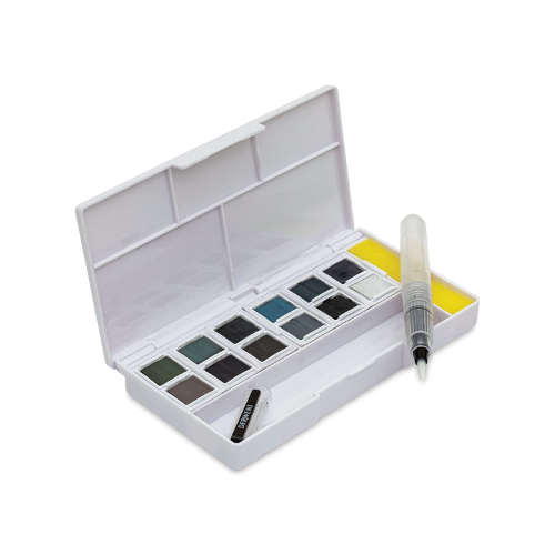 Derwent Tinted Charcoal Paint Set - 12 Colours