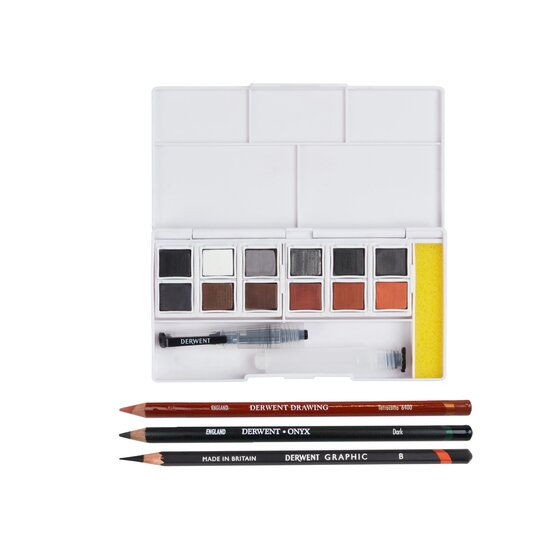Derwent Shade and Tone Mixed Media Paint Set – 12 Colours