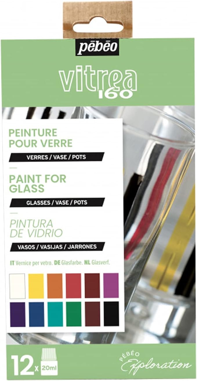 Pebeo Vitrea 160 Explorer Glossy Set – 12 x 20ml Assorted