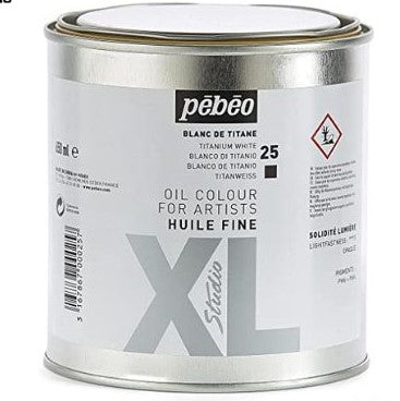 Pebeo Huile Fine Oil XL 650ml – Blanc de Titane (Titanium White)