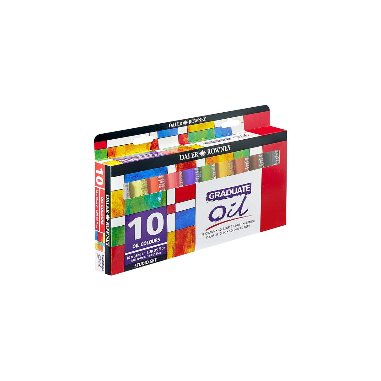 Daler Rowney Graduate Oil Colour Selection Set – 38ml, Pack of 10