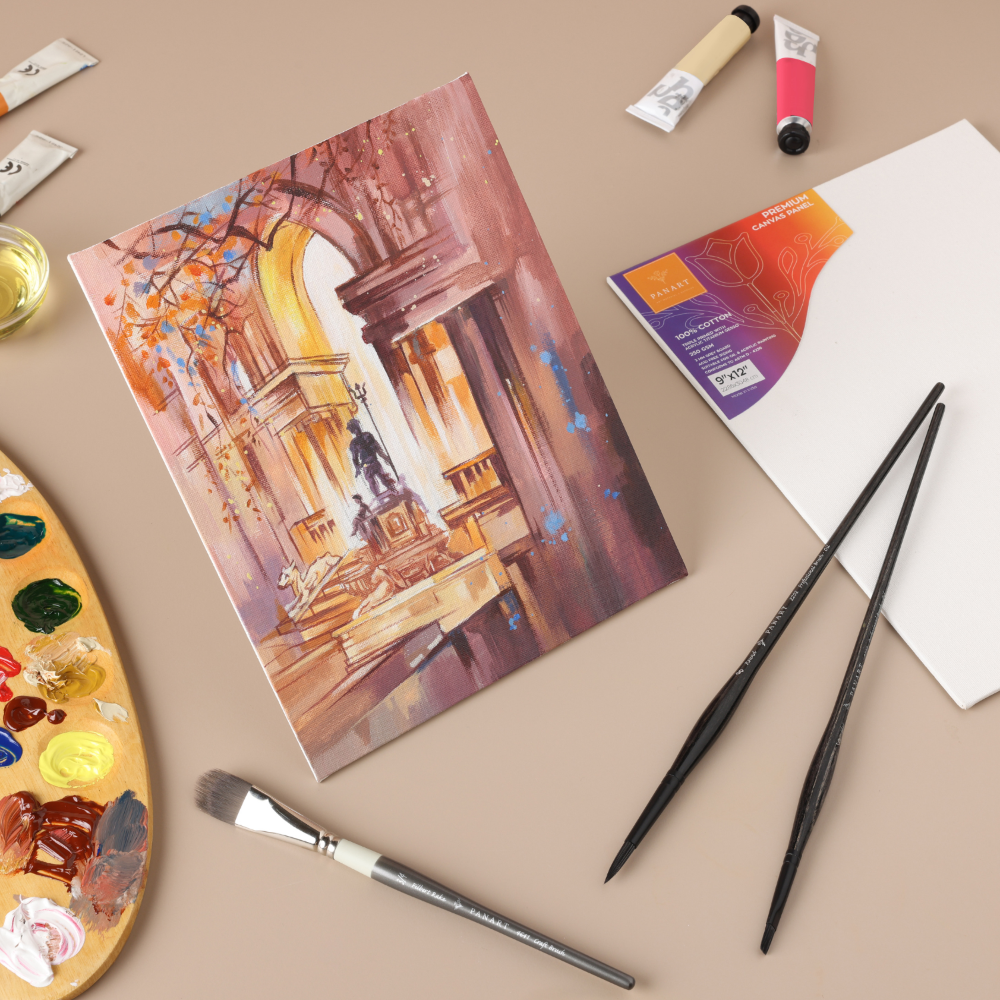 Panart Premium Canvas Panel Cotton 250Gsm-42X59.4cm-16.5"X23.4"-A2