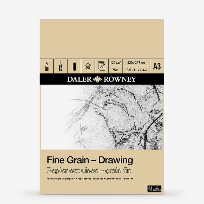 Daler Rowney Fine Grain Drawing Pad – 120gsm