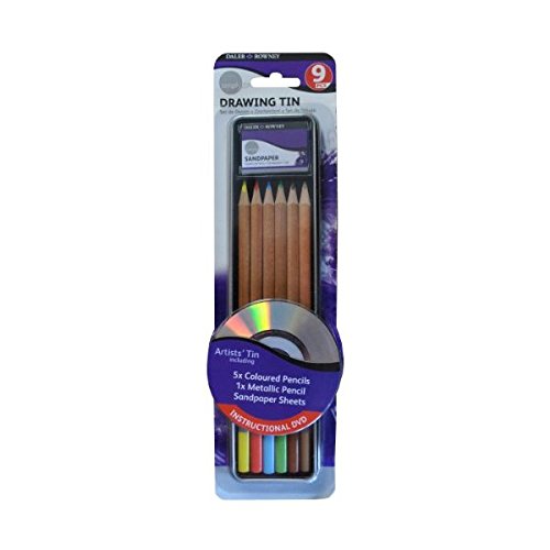 Daler Rowney Simply Drawing Pencils - 9Pcs Tin Set