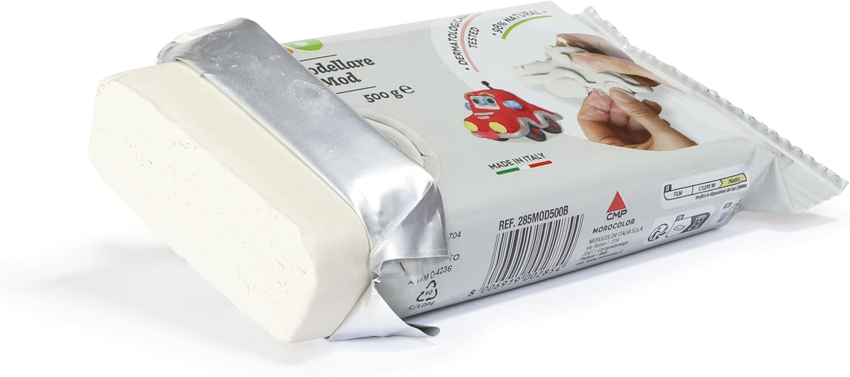 Primo White Modelling Clay – 500g Pack, Air-Dry, Ready to Use