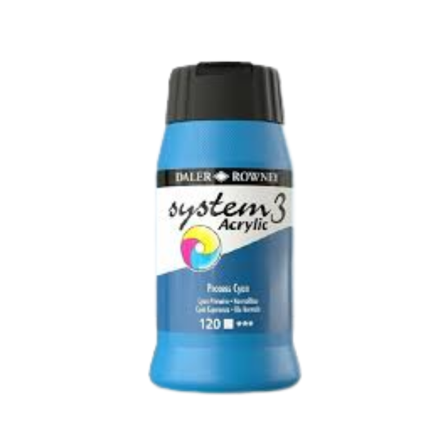 Daler Rowney System3 Acrylic Colours - 500ml