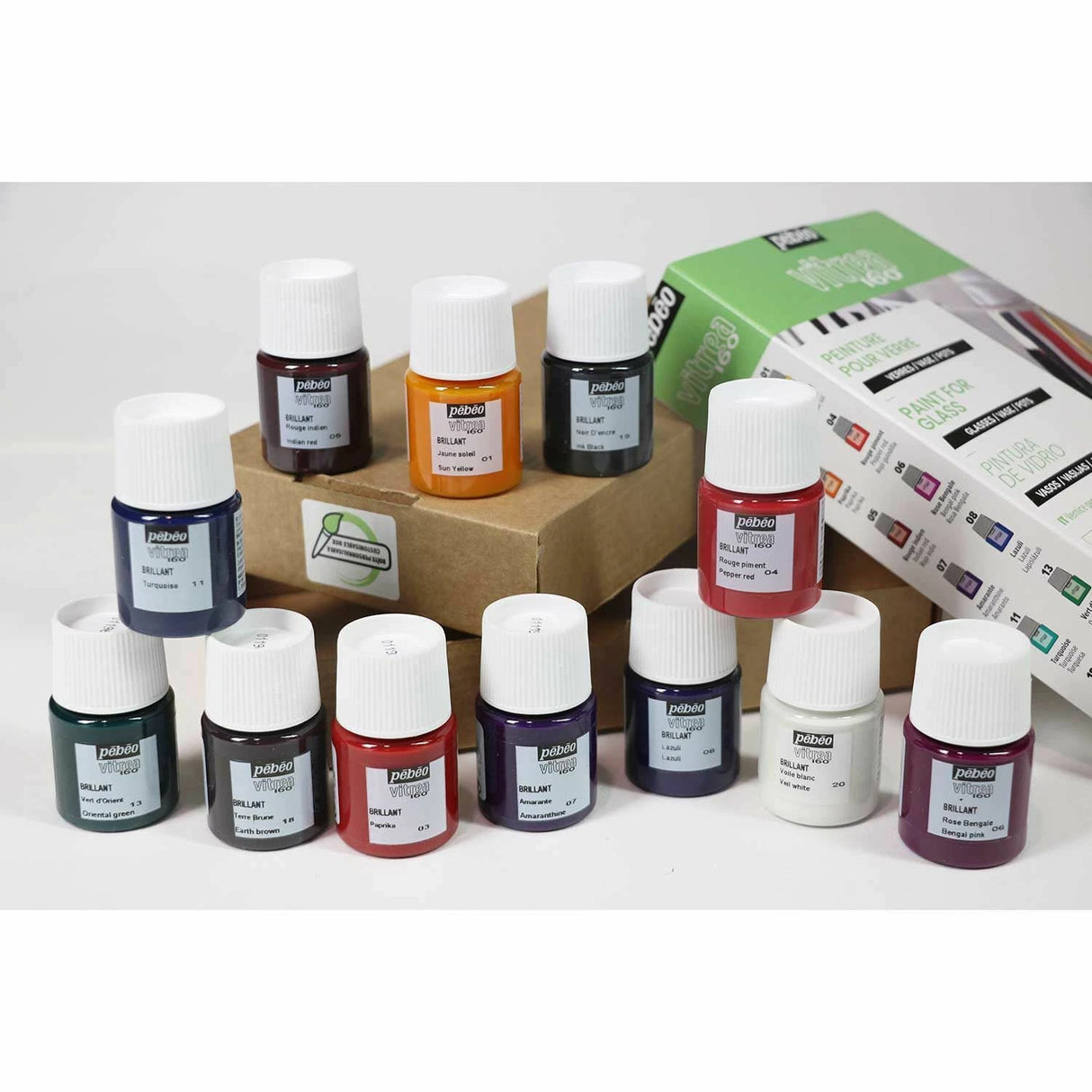 Pebeo Vitrea 160 Explorer Glossy Set – 12 x 20ml Assorted