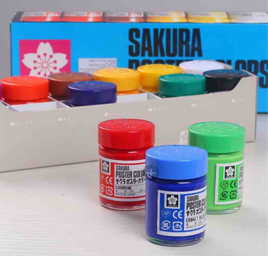 Sakura Poster Colors 30ml – 12 Color Set