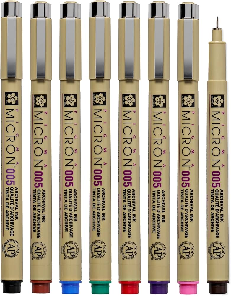 Sakura Pigma Micron Pen 005 Set of 8 Colours