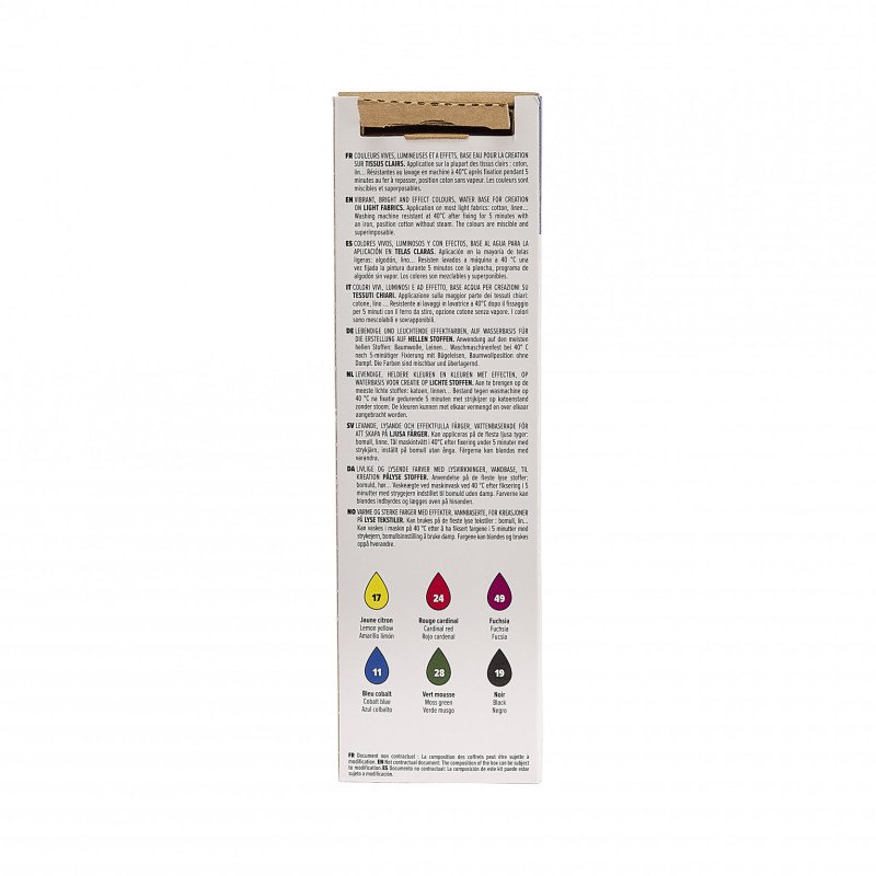 Pebeo Setacolor Light Fabric Matt Initiation Set - 6X20ml