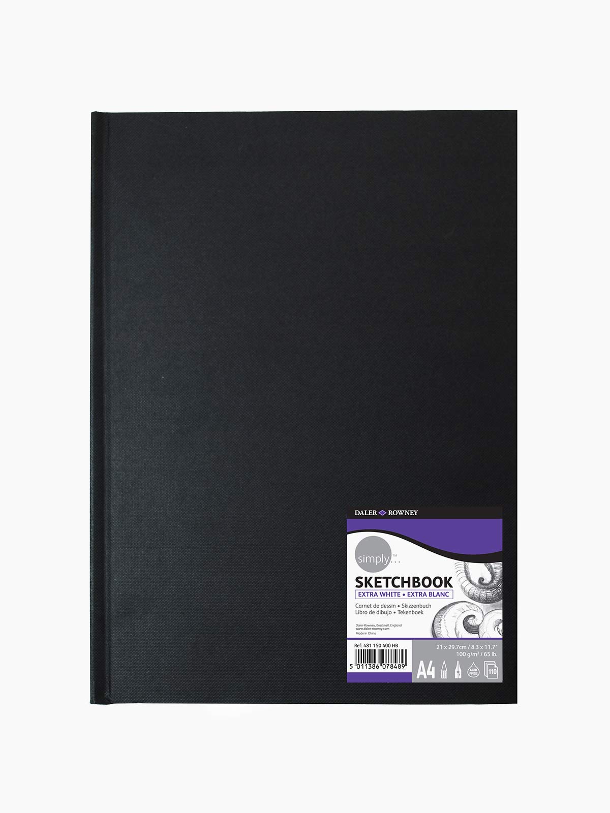 Daler Rowney Simply Hardbound Sketch Book – A4, Extra White