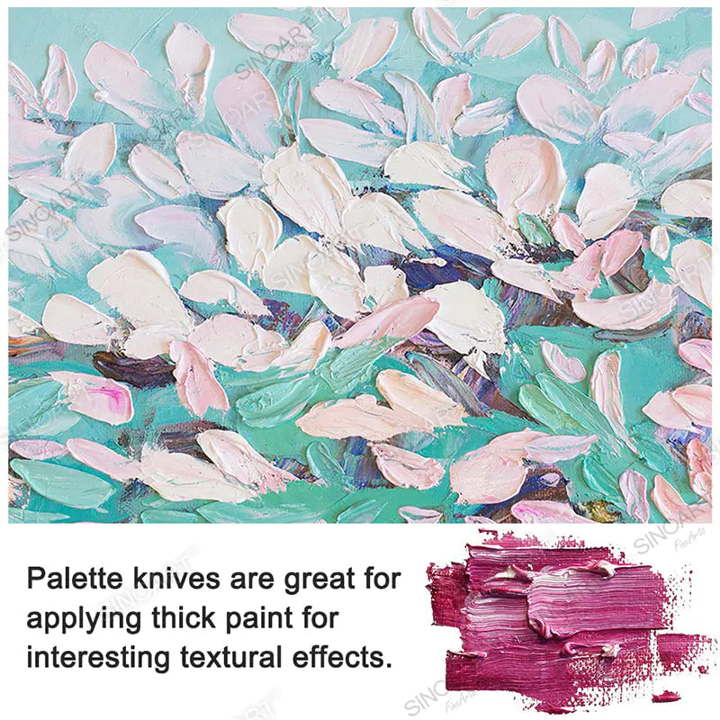 Sinoart 6pcs/set in box, perfect knife finishing with beech wood handle