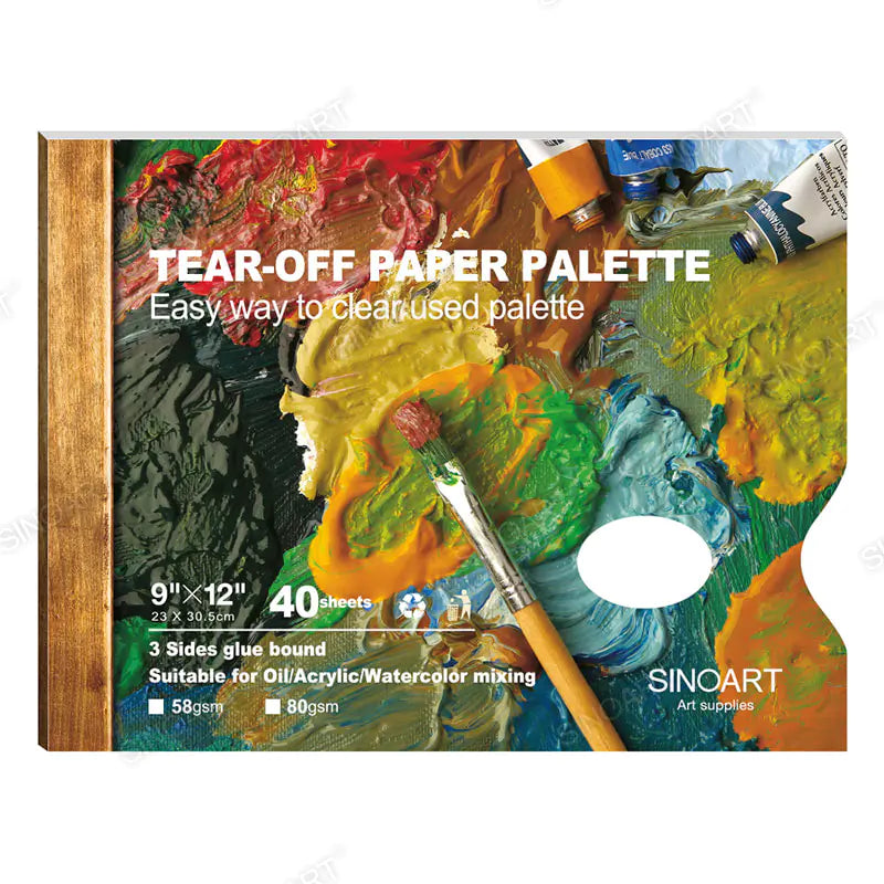 Sinoart Tear-Off Paper Palette 9x12" with 40 sheets
