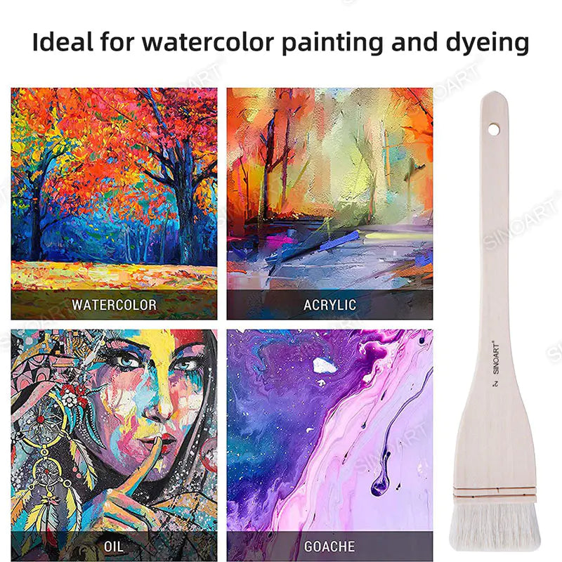 Sinoart Wool Hake Brush - Goat 1"