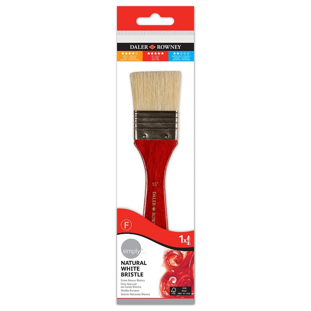 Daler Rowney Simply White Bristle Skyflow Brush-1 Piece