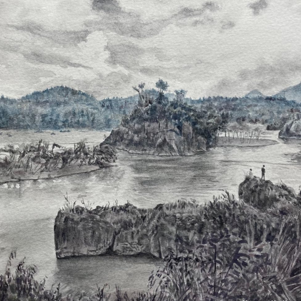 Derwent Tinted Charcoal Paint Set - 12 Colours