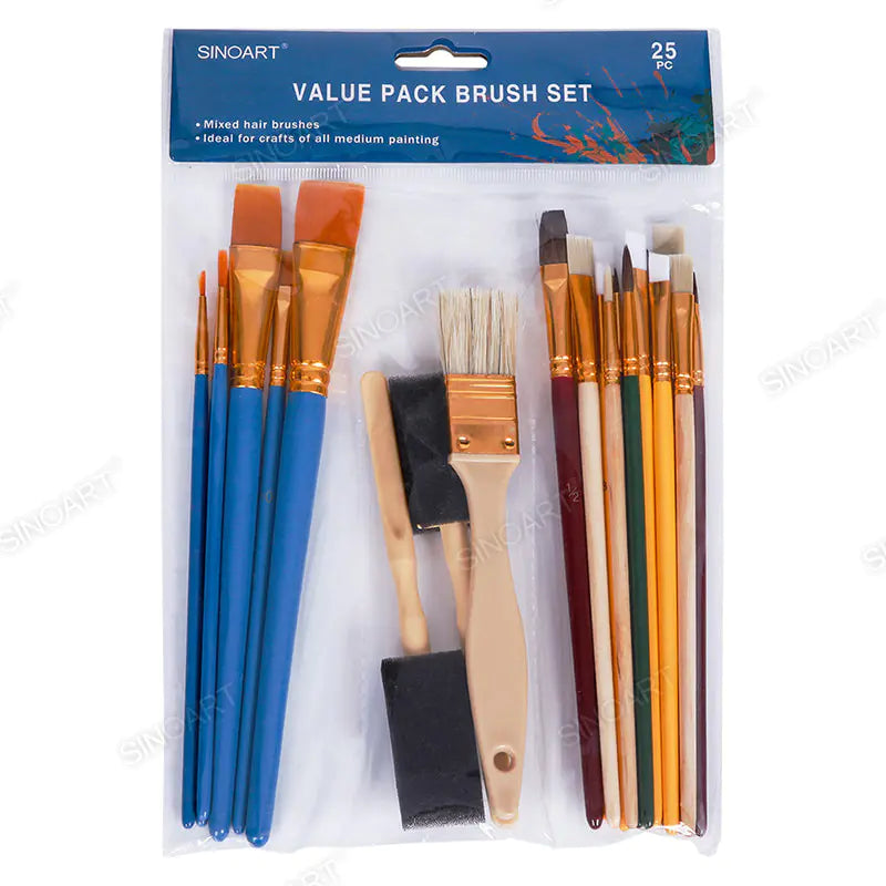 Sinoart Value Pack Brush Set of 25Pcs