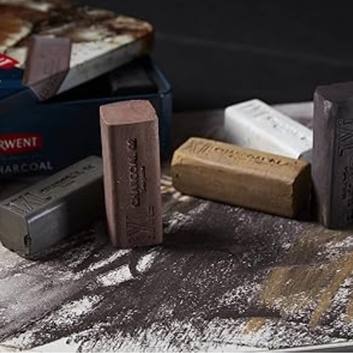 Derwent Charcoal XL Blocks Tin Of 6