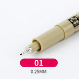 Sakura Pigma Micron Pen Set – 6 Assorted Colours (01 Tip, 0.25mm)