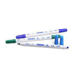 Primo Dual Fibre-Tip Pens – Pack of 10 | Double Tip Markers | Fine & Broad Tips | Bright Colours
