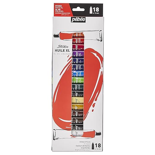 Pebeo Premium 6 XL Fine Oil Paint Set - 12ml 18Tubes