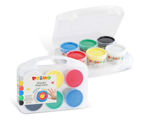 Primo Finger Paint Pots 100g Multipurpose Box – 6 Colors