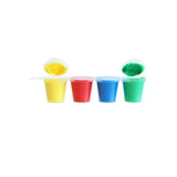 Primo Finger Paint Set – 4 Pots x 40ml | Bright Colours | Plastic Strip Pack with Carton Sleeve