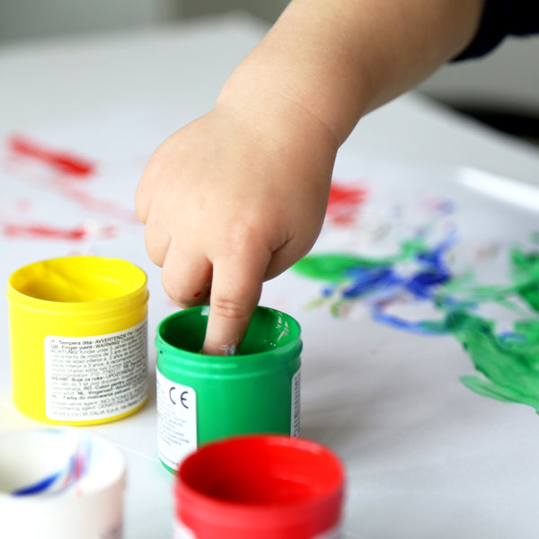 Primo Finger Paint Pots – 6 Colours, 50g Each, Carton Sleeve Pack