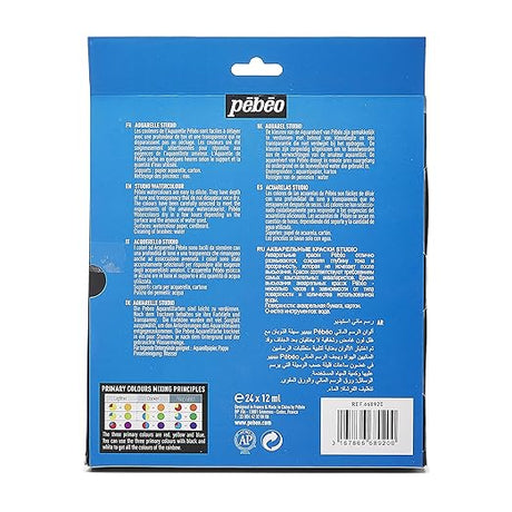 Pebeo Studio Watercolor Set - 24 Tubes 12ml