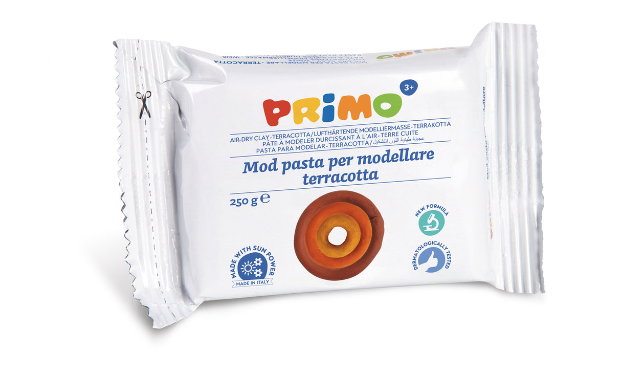 Primo Terracotta Modelling Clay – 250g | Air Dry Clay | Ready-to-Use | Natural Finish
