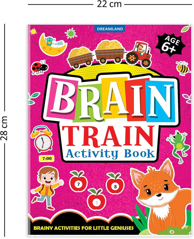 DREAMLAND - Brain Train Activity Book for Kids Age 6+ - With Colouring Pages, Mazes, Puzzles and Word searches Activities