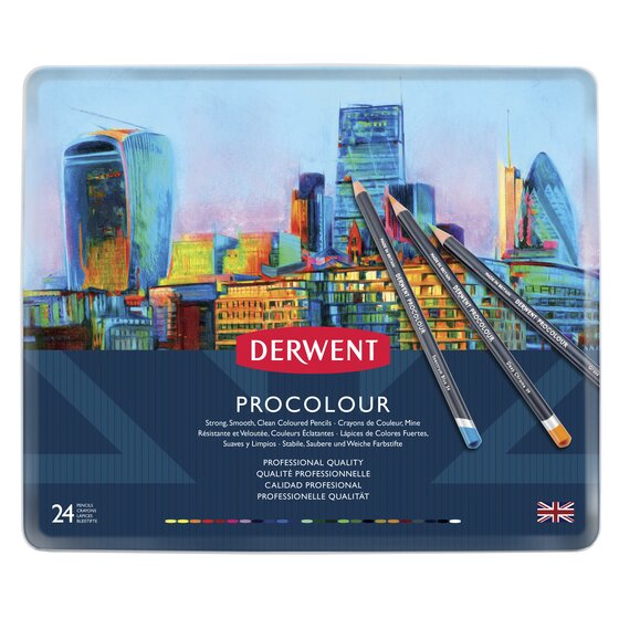 Derwent Procolour Coloured Pencils Tin