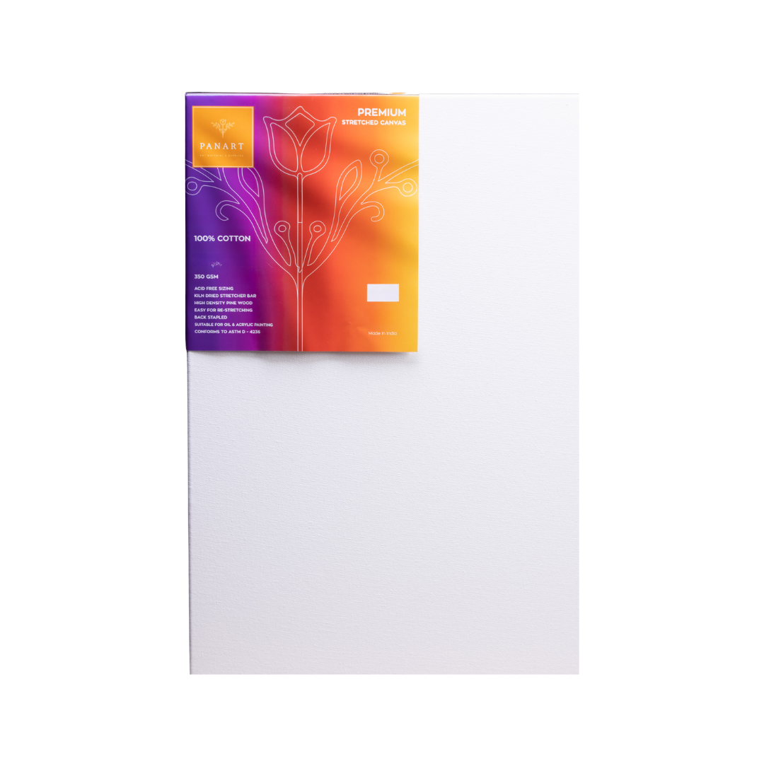 Panart Premium Stretched Cotton Canvas – 30x60cm, 350gsm, 38x25mm Frame