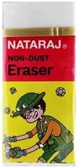 Nataraj White Rubber Erasers Pack of 30 – Medium Size