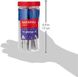 Nataraj Tririte Fine Ball Point Pens – 25 Pieces , 0.7mm Blue Ink